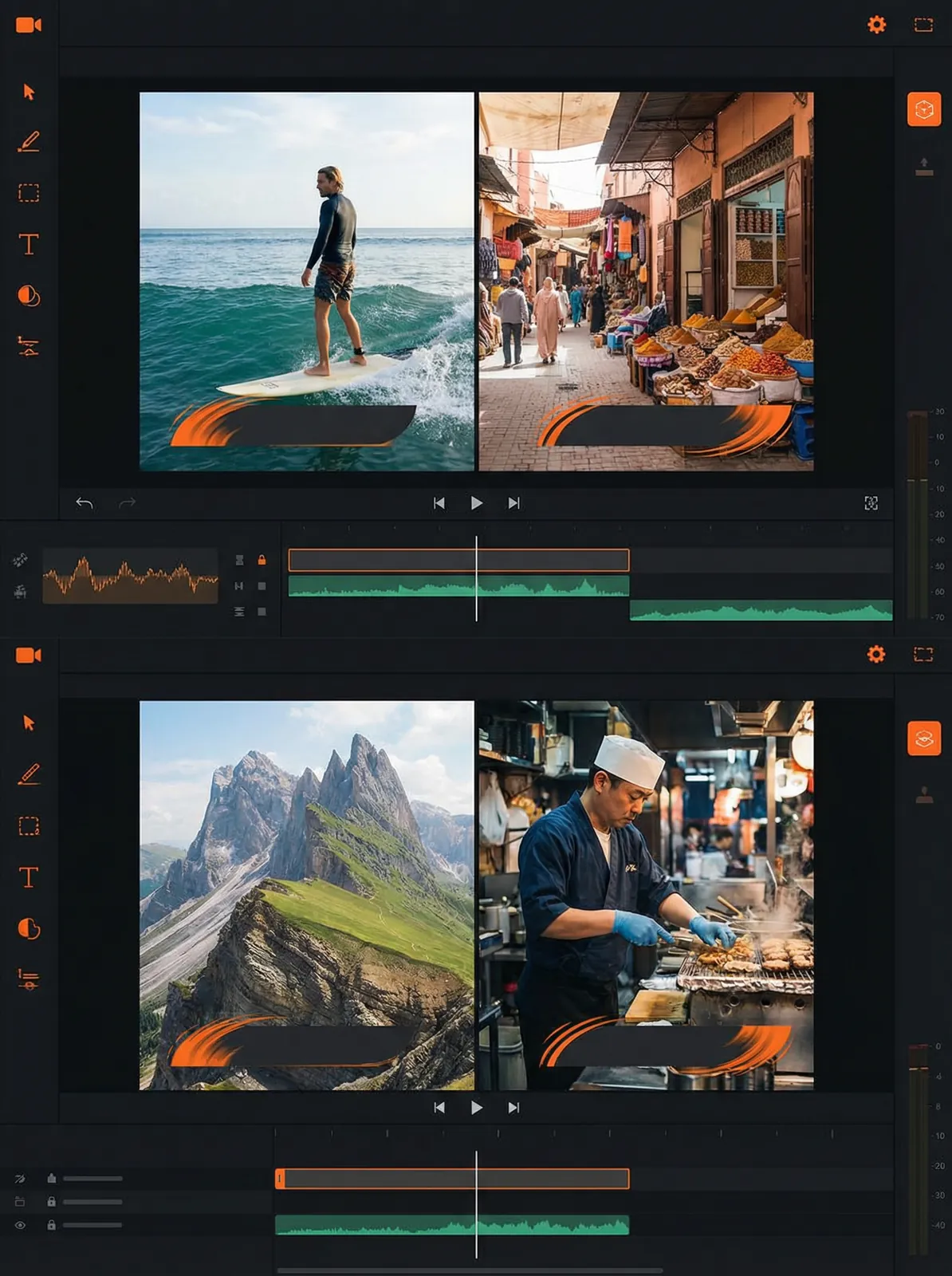 aijiucao Vlog开场模板设计